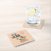 Baby Carriage Coaster Kartonnen Onderzetters (Insitu)