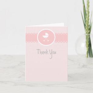 Baby Carriage Medallion Roze Bedankt Opmerking