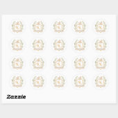Baby Carriage Monogram K | Neutraal Ronde Sticker (Vel)