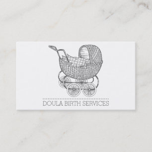  Baby Carriage Verloskundige of Doula Contactkaartje