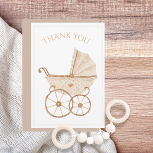 Baby Carriage Waterverf Baby shower Bedankt