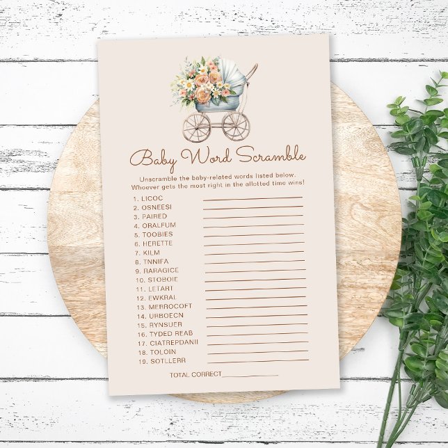  Baby Carriage Word Scramble spel (Creator heeft geüpload)
