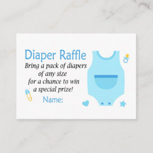 Baby carrosserie Diaper Raffle Tickets