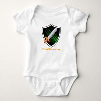 Baby carrosserie (wit) met Prion Alliance logo Romper