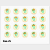 Baby Carrot Pun Ronde Sticker (Vel)