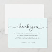 Baby carte de remerciements, anniversaire merci Ca (Devant / Derrière)