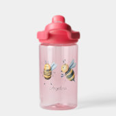 Baby Cartoon Bijen gepersonaliseerd Waterfles (Achterkant)