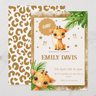 baby cartoon giraffe oerwoud safari kaart