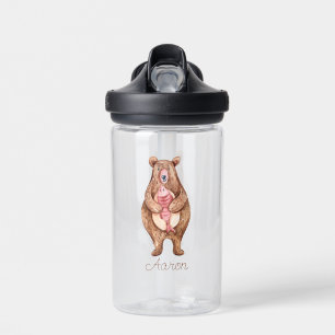 Baby Cartoon Grizzly Beer Gepersonaliseerd Waterfles