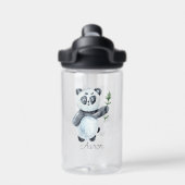 Baby Cartoon Panda Beer Gepersonaliseerd Waterfles (Achterkant)