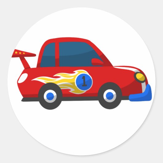 Baby Cartoon Ronde Sticker (Voorkant)