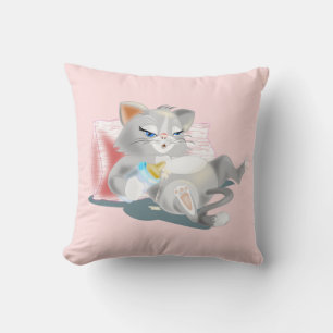 Baby Cat Funny Lrow Oreiller - Personnalisable