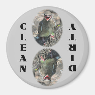 Baby Cedar Waxwing Bird Dishwasmachine Magneet