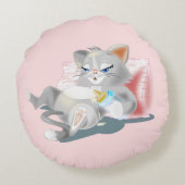 Baby Chat Coussin rond Funny (Dos)