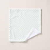 Baby Checkerboard Pastel Green White  (Gant de toilette)