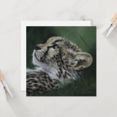 Baby Cheetah blank card with envelope Kaart (Voorkant / Achterkant in situ)