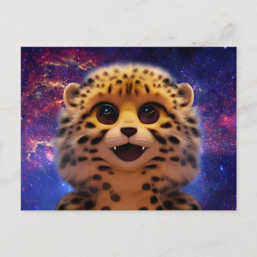 Baby Cheetah Briefkaart (Voorkant)