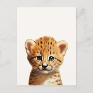 Baby Cheetah Portret Briefkaart