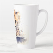 Baby Cheetah Reader Latte Mok (Rechts)