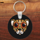 Baby Cheetah Stare Sleutelhanger (Voorkant)