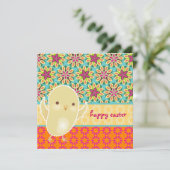 Baby Chick Easter Uitnodiging (Staand voorkant)