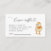 Baby Chick Luier Raffle Ticket Informatiekaartje (Voorkant)