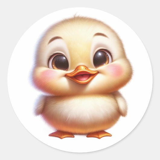 Baby Chick Ronde Sticker (Voorkant)