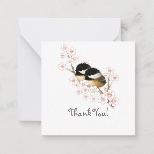 Baby Chickadees Merci Cartes de notes (Devant)