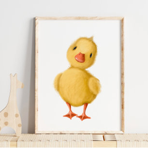 Baby Chicken Print Baby Waterverf afdrukken