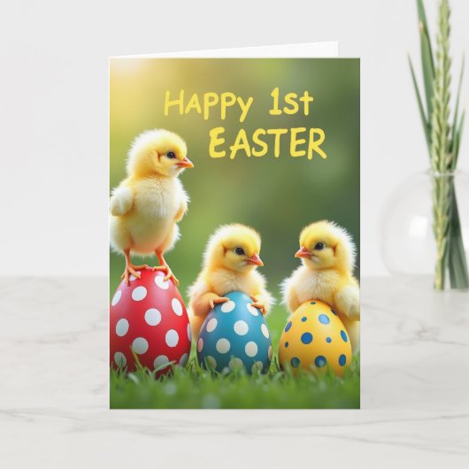 Baby Chicks Easter Greetings Card Kaart (Voorkant)