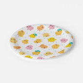 Baby Chicks Polka Dots Pattern Papieren Bordje (Gekanteld)