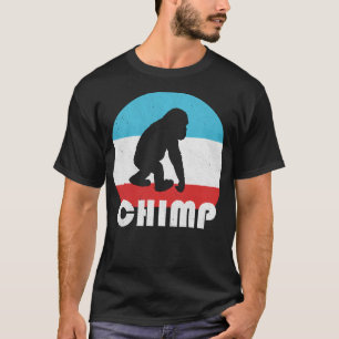 Baby chimpansee chimp retro silhouet gif t-shirt