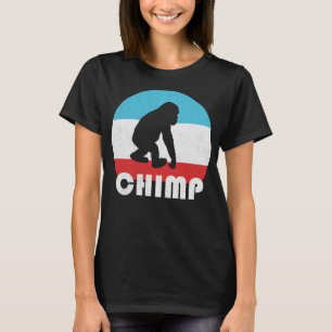 Baby chimpansee chimp  retro silhouet gif t-shirt