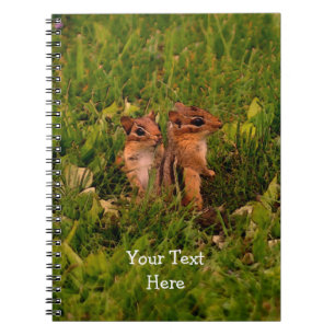 Baby Chipmunks Animal Natuur Art Notitieboek