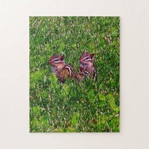 Baby Chipmunks eerste dag #1 Dierkunst Legpuzzel