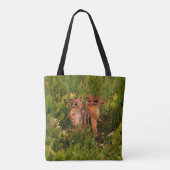 Baby Chipmunks Wildlife Animal Art Draagtas (Achterkant)