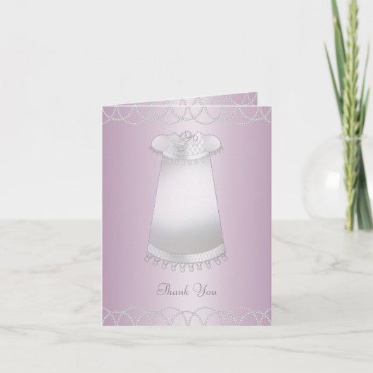 Baby Christening Merci Cartes (Devant)