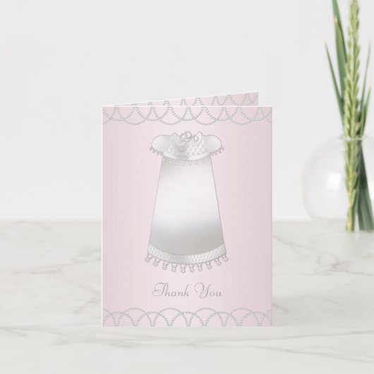 Baby Christening Merci Cartes (Devant)