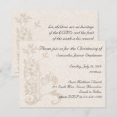 Baby Christening Uitnodiging (Voorkant / Achterkant)