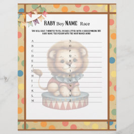 Baby Circus_ Baby Boy Naam Race Game Briefhoofd