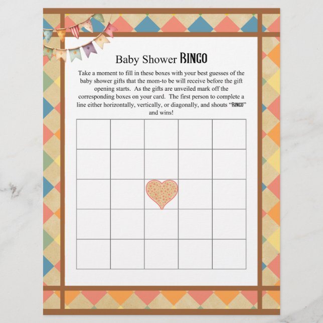 Baby Circus_ Baby Gift Bingo Briefhoofd (Voorkant)
