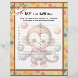 Baby Circus_ Baby Meisje Naam Race Game Briefhoofd