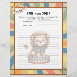 Baby Circus_ Baby Naam Combo Douche spel Briefhoofd
