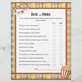 Baby Circus_ Over of Onder Baby shower spel Briefhoofd