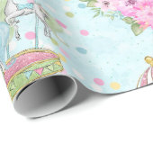Baby Circus Theme Carousel Ponies Cadeaupapier (Rol Hoek)