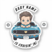 Baby Classic Race auto thema Sticker (Voorkant)