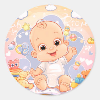 Baby Classic ronde Stickers
