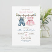 Baby Clothes genre révéler une invitation modifiab (Debout devant)