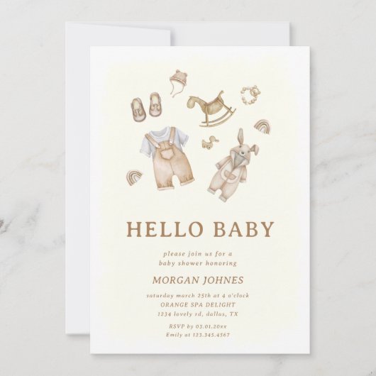 Baby Clothes Nursery baby shower invitation (Devant)