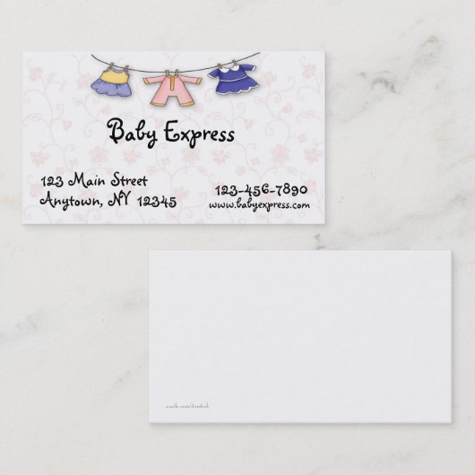 Baby Clothes Visitekaartje (Voorkant / Achterkant)